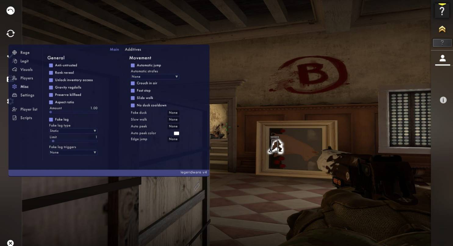 CSGO·Legendware绘制自瞄多功能辅助 v9.17